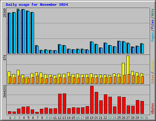 Daily usage for November 2024