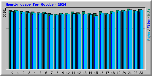 Hourly usage for October 2024