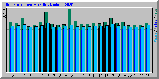Hourly usage for September 2025