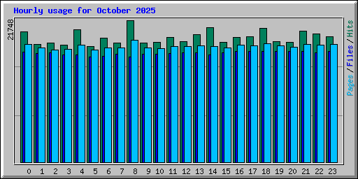 Hourly usage for October 2025